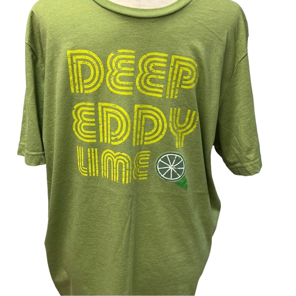 Deep Eddy Vodka Lime Green Tee by Bella Canvas size XXL Lime Green Graphic NWOT - Picture 2 of 6